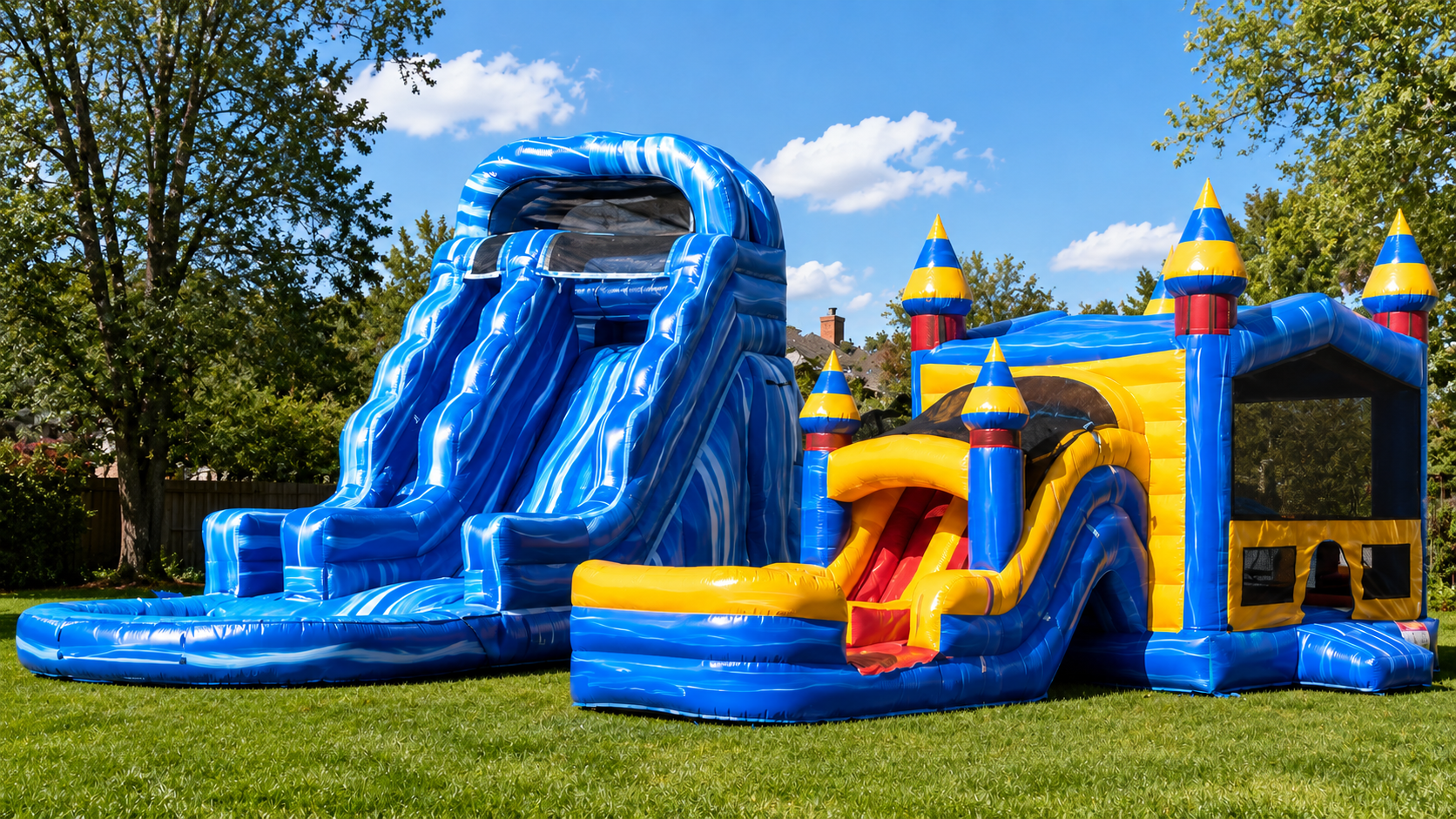 Blue Wave Slide Combo inflatable rental